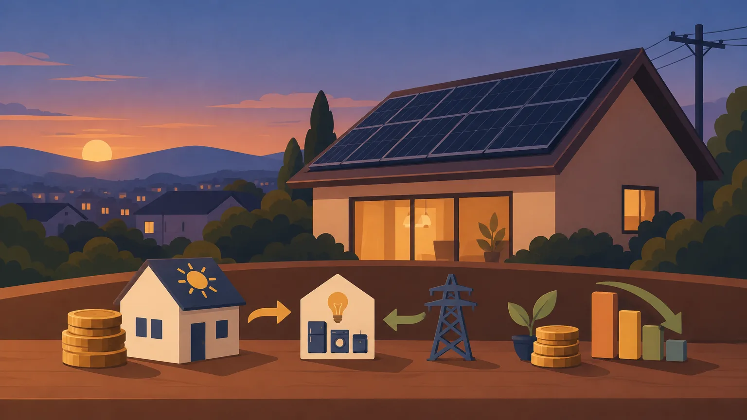 Illustrative image: rooftop solar payback