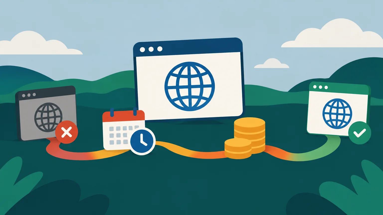 Illustrative image: what to do when a domain expires